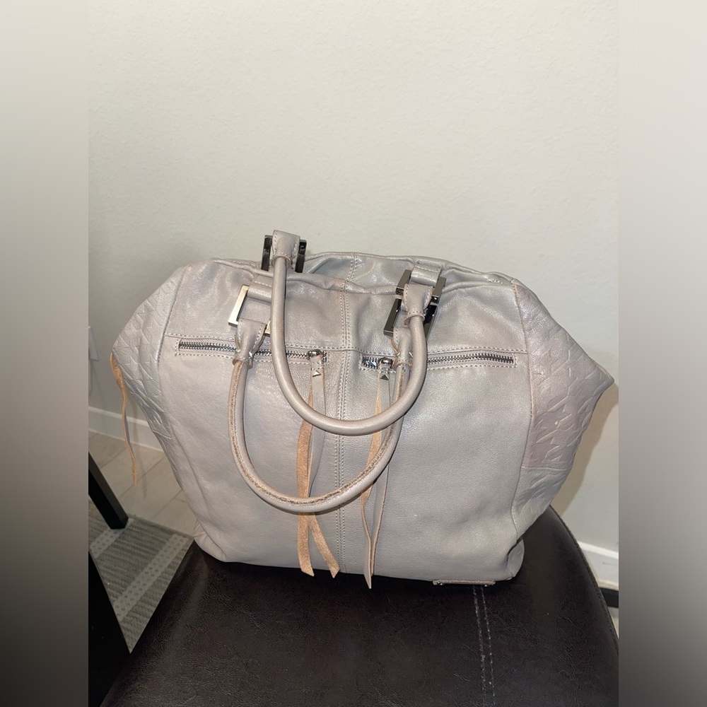 Y2K L.A.M.B Gwen stefani leather tassel satchel tote soft slouch bag - Picture 3 of 12